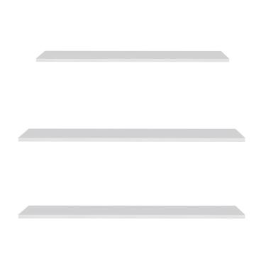 Imagem de Prateleira Flutuante Para Banheiro Kit 3 Com Suporte Invisível Cp3 Yara Branco - Lumil