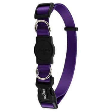 Imagem de Mood Pet Coleira Para Cachorro Cães Modelo Tradicional Tamanho Porte Grande Médio Pequeno (Purple, P)
