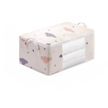 Imagem de Organizador de Armário Flexível Armário de Roupas Cobertores Casacos (3 Unis Bege)