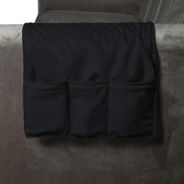 Imagem de Porta Controle Em Tecido Suede Para Sofá Herrero, Preto