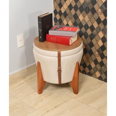 Imagem de Puff Multiuso Luxo 3 em 1 Baú Mesa e Assento Luxo para Sala de TV