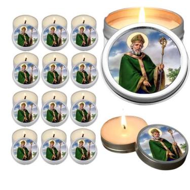 Imagem de 10 Velas Aromaticas Lembrancinhas São Sebastião na Latinha Decoração C