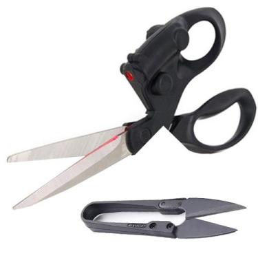 Imagem de Tesoura Guia Laser Corte Preciso Costura Patchwork + Tecelão - Evolver