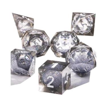 Imagem de Conjunto De Dados Poliédricos De Folha De Ouro Verde Para Dungeons And