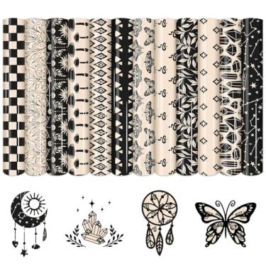 Imagem de HTVSTD Vinil De Transferência Térmica Preto E Branco - 12 Folhas 12'' X 10'', Borboletas Htv, Cogumelo, Para Camisetas