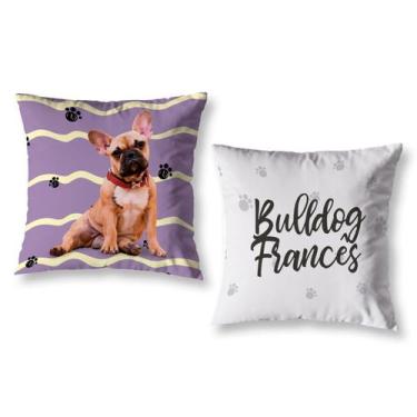 Imagem de Kit 2 Almofadas Pet Cachorros Cheias 40cm x 40cm Decorativas Estampada