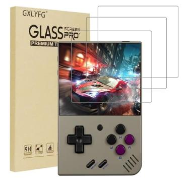 Imagem de GXLYFG Pacote com 3 protetores de tela de vidro temperado compatíveis com Miyoo Mini Plus, antiarranhões, sem bolhas, dureza 9H