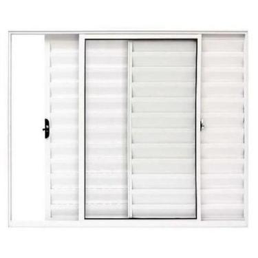 Imagem de Veneziana 3 folhas sem grade linha modular alumínio branco - PROVER ES