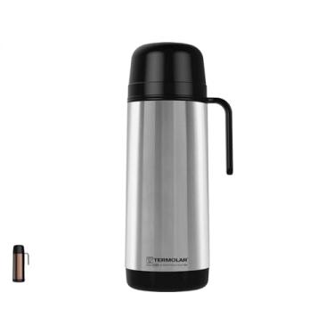 Imagem de Garrafa Térmica Lúmina Aço Inox Com Tampa de Rosca 1 Litro Termolar Café Chá Chimarrão Água (Inox)