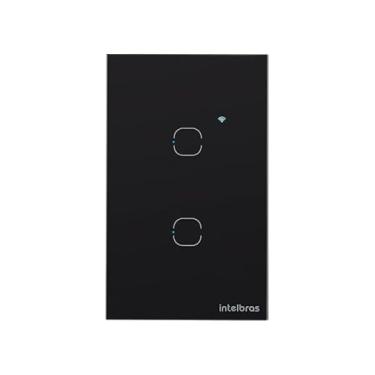Imagem de Interruptor Touch Inteligente Zigbee com 2 Teclas EZS 1002 Preto Intelbras