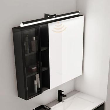 Imagem de Iluminação LED de espelho de banheiro à prova d'água com sensor de movimento arandela de parede de ângulo ajustável 180° lâmpada de parede giratória luzes de maquiagem lâmpadas de imagem sala de estar