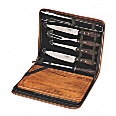 Imagem de Kit para Churrasco 8 Peças Tramontina Castanho
