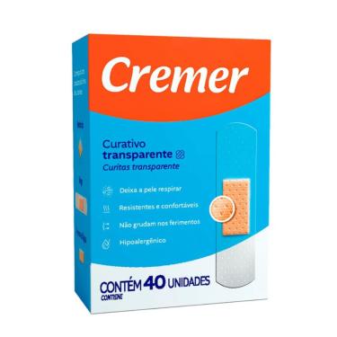 Imagem de Curativo Cremercare Transparente C/ 40 Unidades