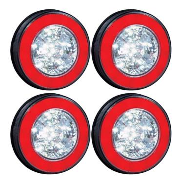 Imagem de 4 Lanterna Traseira Vermelho Halo Light Led 24v Luz Re