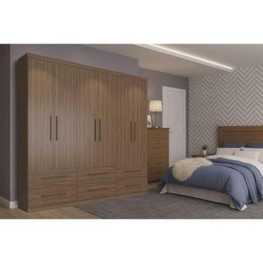 Imagem de Guarda Roupa Casal 6 Portas e 6 Gavetas PH 1691 Nogueira - Herval - He