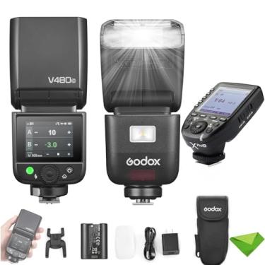 Imagem de GODOX V480 O V480-O TTL FLASH PARA CAMERAS OLYMPUS PANASONICO com gatilho XPro O, GN50 1/8000 HSS, 1,7s de reciclagem, tempo de reciclagem, 2,4g sem fio, luz de touchscreen da bateria Li-on