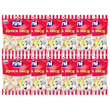 Imagem de 12 Pacotes de Marshmallow Pipoca Doce Fini 80g