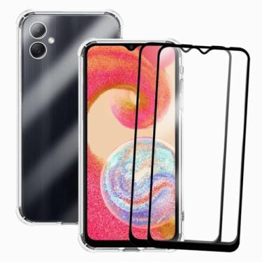 Imagem de Capa Capinha Case Anti Shock Slim Compatível Samsung Galaxy A04E e 2 Pelicula de Vidro 3d Cobre Toda Tela