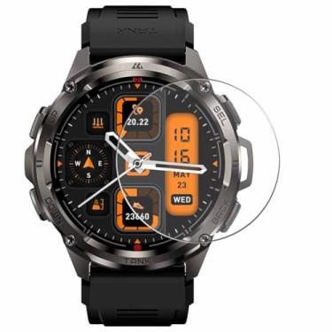 Imagem de Pacote com 3 protetores de tela de vidro temperado Puccy, compatível com protetores de relógio inteligente KOSPET TANK T3 Ultra smartwatch