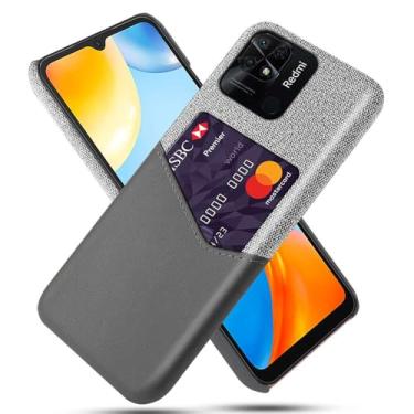 Imagem de Capa para Xiaomi Redmi 10c,Tela e tampa de couro PU,Antideslizante,360°cobertura completa à prova de choque com 1 slot de cartão atrás,Prevenção de queda-Gray