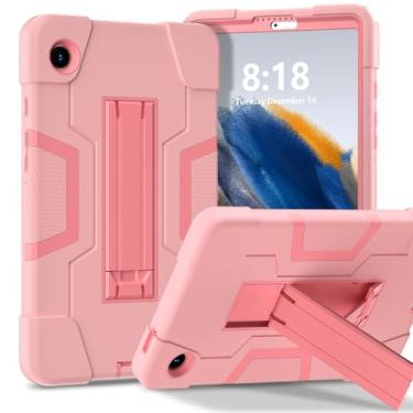 Imagem de Meifei Capa para Galaxy Tab A9 8.7 2023, capa protetora de alto impacto de policarbonato rígido resistente SM-X110 SM-X115 à prova de choque para Samsung A9 de 8,7 polegadas 2023 ouro rosa