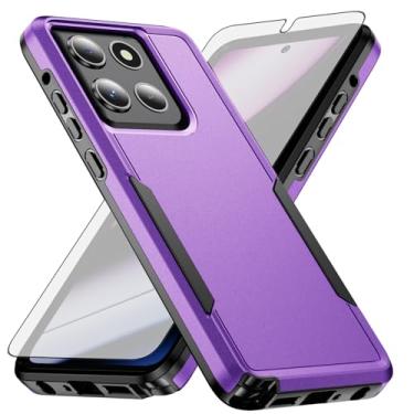 Imagem de Asuwish Capa de celular para Motorola Moto G Stylus 5G 2025 com protetor de tela de vidro temperado e fina híbrida protetora de corpo inteiro, acessórios de celular de camada dupla para celular G5