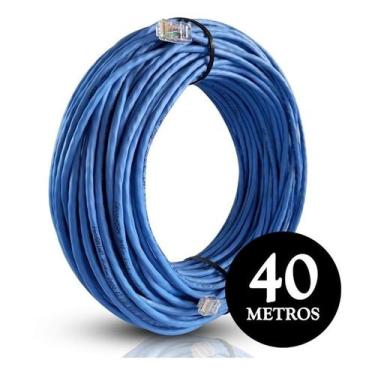 Imagem de Cabo De Rede Azul Cat 5e Internet 40 Metros - NoBrand