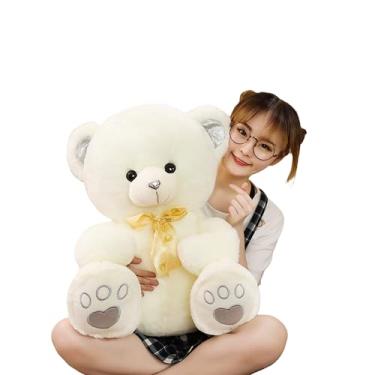 Imagem de Urso de Pelúcia Rosa 50cm Macio e Fofo com Laço – Presente Romântico e Delicado para Namorada, Aniversário ou Decoração