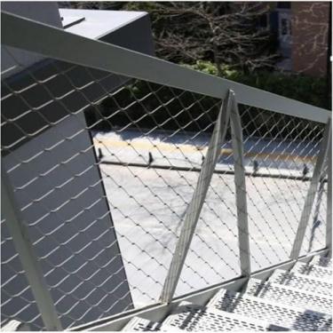 Imagem de Escadas De Fazenda De Jardim Flexível Decoração Rede De Proteção 304 Rede De Corda De Aço Inoxidável Snap Woven Wire Mesh Rede De Segurança De Aço I, H1xL9m/H3.28xL29.52ft