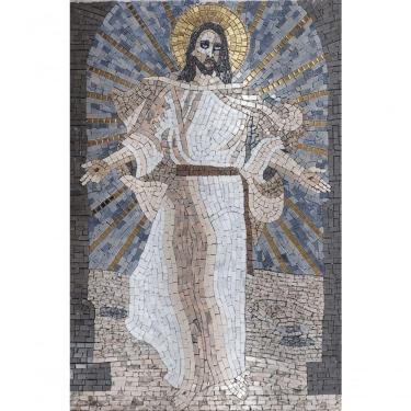 Imagem de Mosaico Jesus Cristo Ressuscitado Tamanho 120x180cm