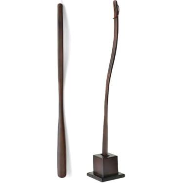Imagem de Calçadeira, Cabo Extra Longo De Madeira Feito à Mão Com Suporte Para Sapatos De Madeira Para Homens, Senhoras, Mulheres Grávidas, Idosos