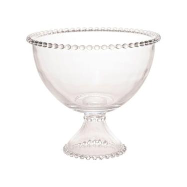 Imagem de Saladeira Com Pé Cristal Pearl 21 Cm X 19 Cm Wolff Transparente