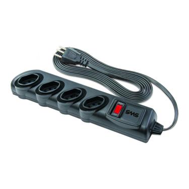 Imagem de Filtro de linha 4 tomadas SMS - Bivolt - Cabo 3 metros - Preto - 0062329