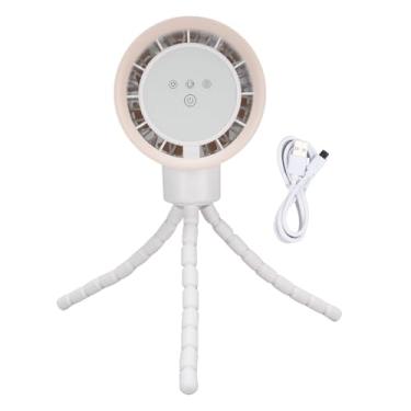 Imagem de Garosa Fan de Carrinho Operado por Bateria Fan Flexível de Clipe de tripé 360 Graus Oscilação USB 4000mAh para Carrinho de bebê para Carrinho de bebê (WHITE)
