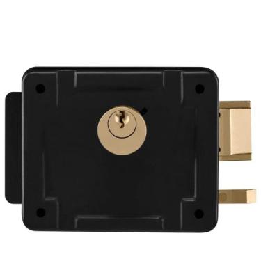 Imagem de Fechadura Elétrica Intelbras Cilindro Fixo Preta FX 500, Preto