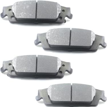 Imagem de GuuYebe Pastilhas de freio traseiras de cerâmica, para Chevy 2014-2018 Silverado 1500 2015-2020 Tahoe Suburban, para GMC 2014-2018 Sierra 1500 2015-2020 Yukon XL, para Cadillac Escalade ESV, 1707 D177
