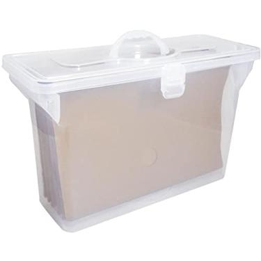 Imagem de Dello Maleta Plastica Com Alca C/06 Pastas Suspensas Kraft Cristal, Cristal, 0332.H.0003