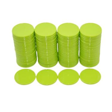 Imagem de Smartdealspro Set of 100 1 Inch Opaque Plastic Learning Counters Mini Poker Chips Game Tokens with Storage Box (Light Green)