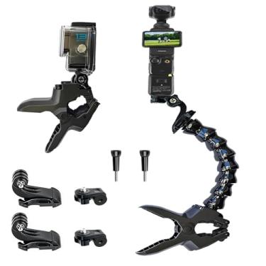 Imagem de Acessórios de garra de pescoço de ganso para DJI OSMO Pocket 3 2 suporte flexível para Insta 360 X5 / X4 Insta360 ACE Go 3s para GoPro Hero 13 12 11 10 9 8 7 Preto, DJI Action 5 Pro / 4 3, Câmeras