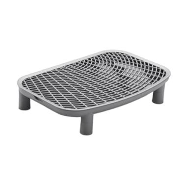 Imagem de Dualoai Rampa para Caixa de Areia Portátil E Reutilizável para Gatos Pequenos E Idosos. Acessórios para Salas E Quartos, Cinza