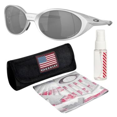 Imagem de OAKLEY Óculos de sol em formato retangular EYE JACKET REDUX OO9438 com kit oficial de óculos, Prata, 58 mm