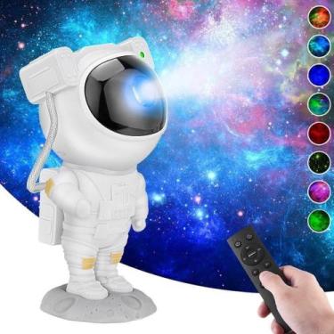 Imagem de Projetor Galáxia Luminária Astronauta Luz Com Cúpula Cristal - Luminar
