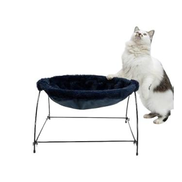 Imagem de Cama Suspensa para Gato Caminha Resistente Pelucia Sonecat Conforto Lavável Pet Azul Galáxia Gatos NF Pet