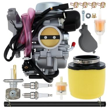 Imagem de Carburador 0470-843 adequado para carburador ATV Rctic Cat 350 366 400 com interruptor Petcock de combustível e substituição de filtro de ar 0470-737