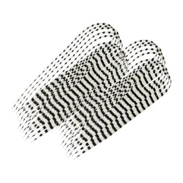 Imagem de UGPLM 20x Fita de Peixe Acessórios Brilhantes, Equipamento de Pesca em Água Salgada Acessório de Pesca DIY para Salmão, Branco Preto