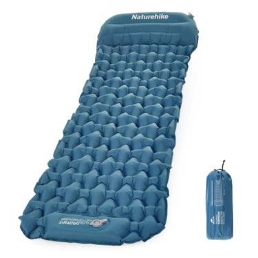 Imagem de ISOLANTE INFLÁVEL NATUREHIKE FC-12 COM TRAVESSEIRO E BOMBA DE AR EMBUTIDA (Azul)