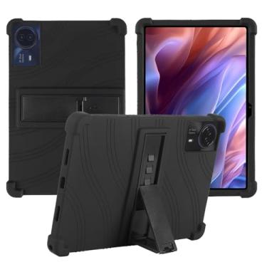 Imagem de Hoibon Capa para tablet TECLAST T65 Max de 13 polegadas, capa infantil de silicone macio à prova de choque com suporte para tablet TECLAST T65 Max de 13 polegadas (preto)