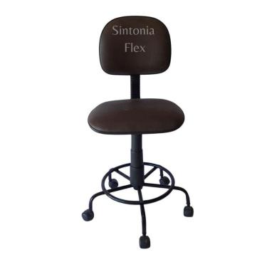 Imagem de Cadeira Secretaria Regulagem Altura A Gás Base Ferro Rodízio