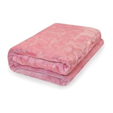 Imagem de Cobertor pelo Alto Hipoalérgico Para Bebê Alto Relevo Menina Menino 110x90cm Embalagem Plástica (Rosa Bebê)