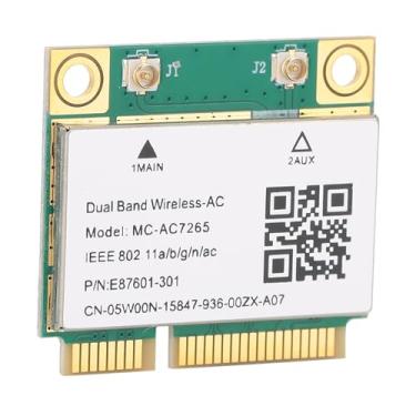 Imagem de Akozon Título: Mini PCI-E Gigabit Dual Band Network Com 4.2-MC-AC7265, Cartão Wifi Sem Fio de 1200mbps para Desktops e Laptops